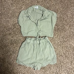 Better together army green two piece set
